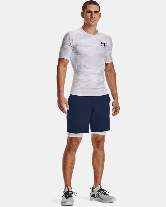Men's UA Iso-Chill Compression Printed Short Sleeve, White, pdpMainDesktop image number 2